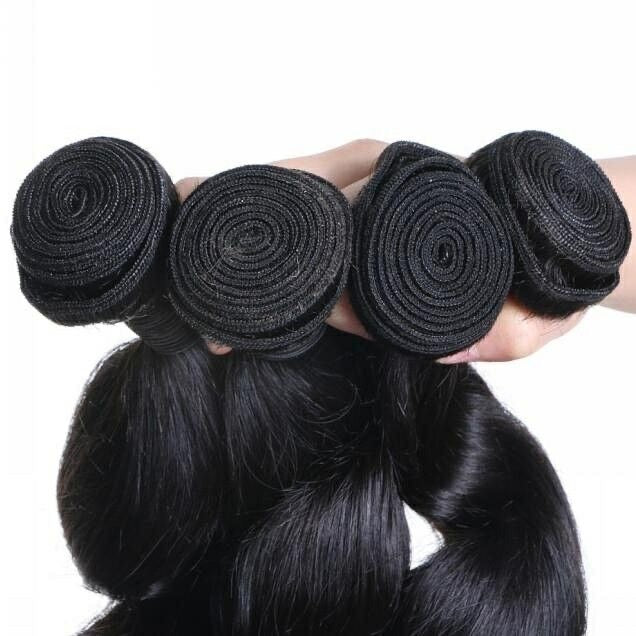 Extensão de cabelo ondulado 4 peças