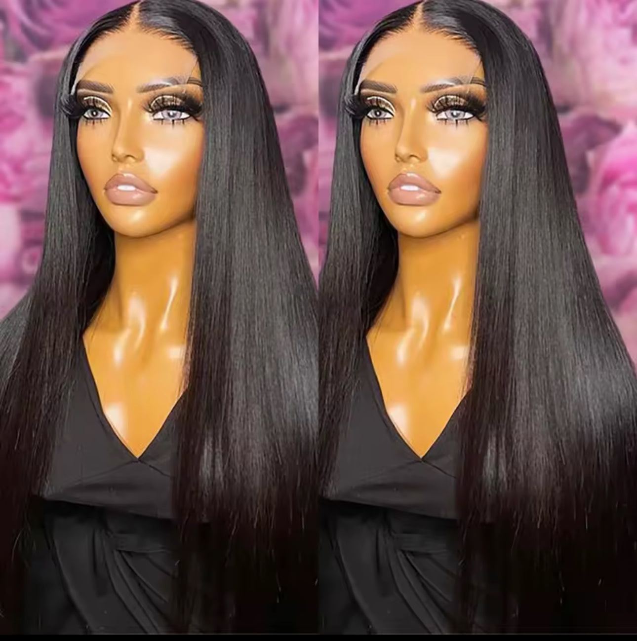 Peruca de cabelo liso