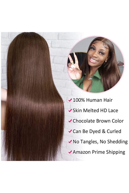 Cabelo liso castanho