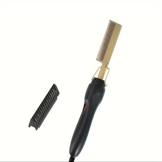 Pente quente alisador de cabelo 2 em 1