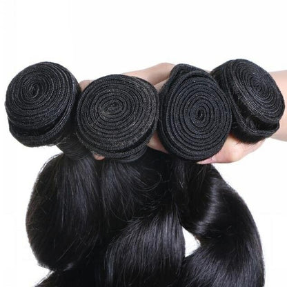 Extensão de cabelo ondulado 4 peças