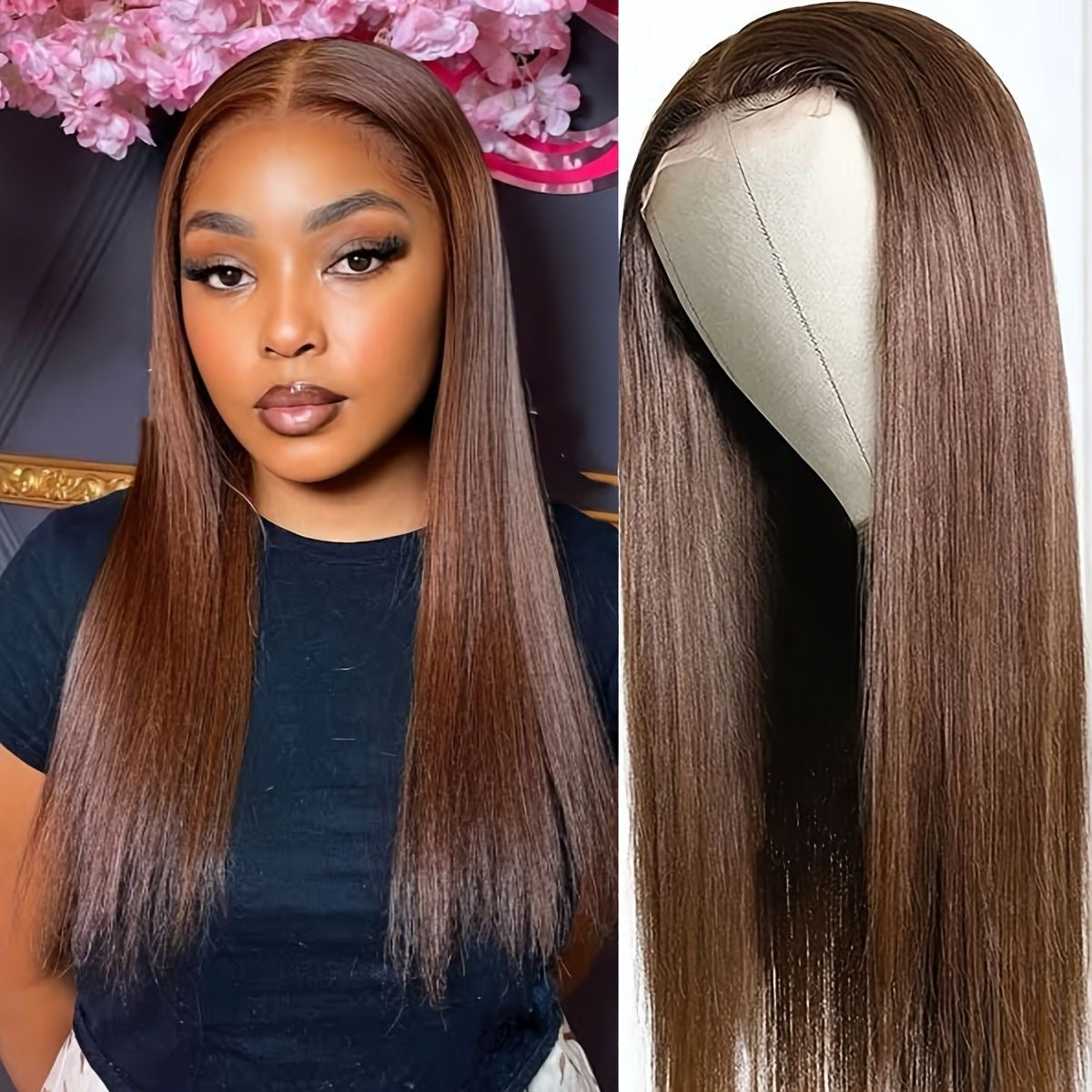 Cabelo liso castanho