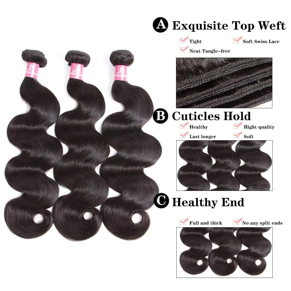 Extensão de cabelo ondulado 4 peças