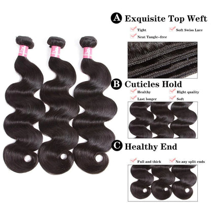 Extensão de cabelo ondulado 4 peças
